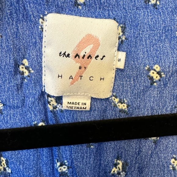 The Nines by Hatch blue maternity tank top with flowers - Picture 3 of 3